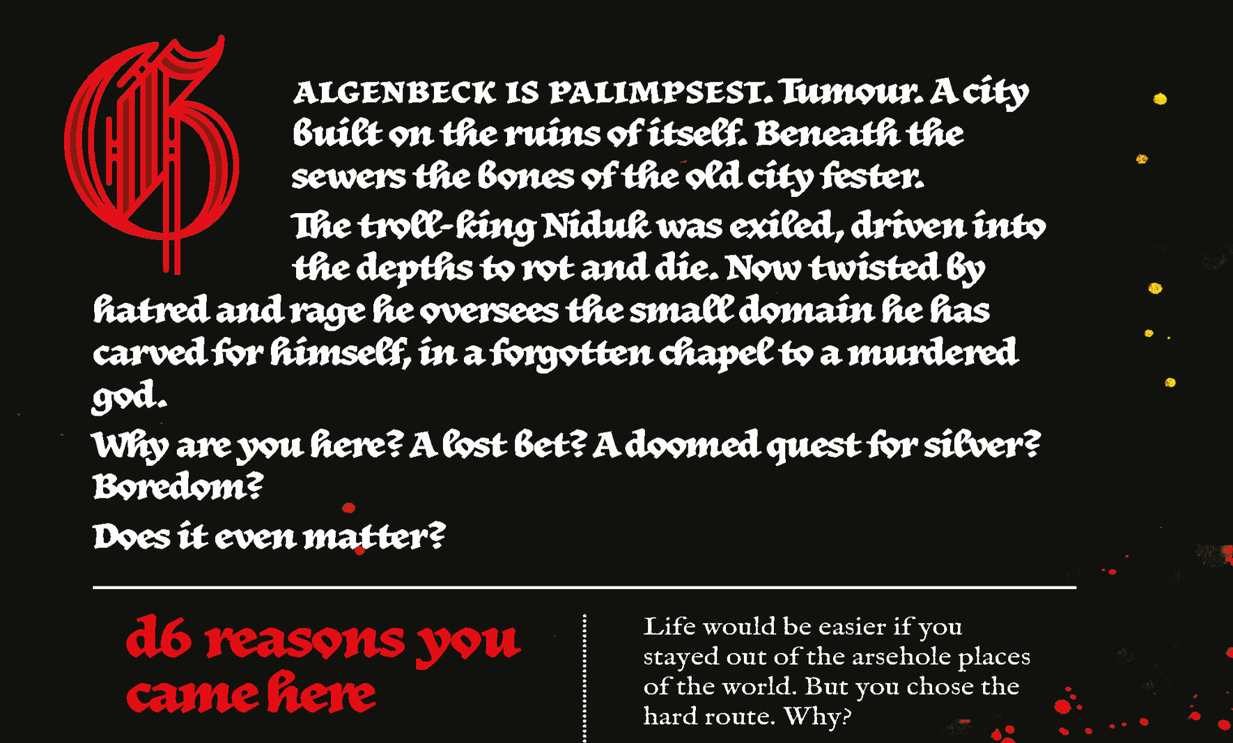 A screenshot of the text in layout, taken from Nephews In Peril.